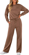 ANRABESS Women’s Long-Sleeve Top & Sweatpants Set