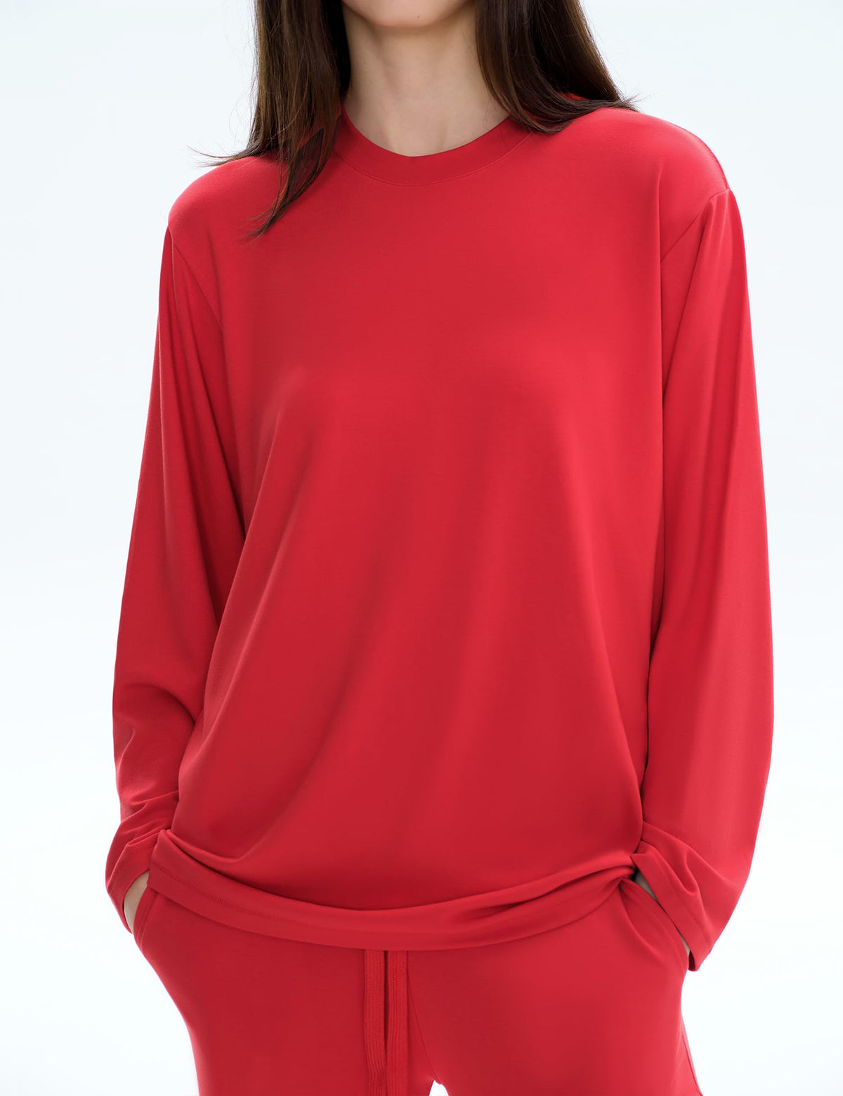 C202 Women’s Rayon-Blend Sweatsuit — Scarlet, XL