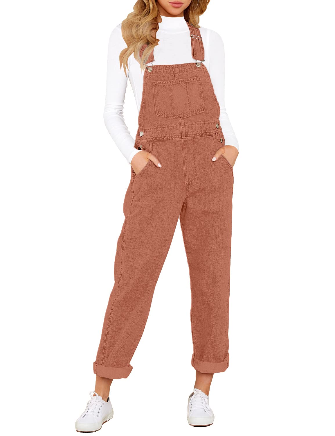 Women's Relaxed Denim Bib Overalls