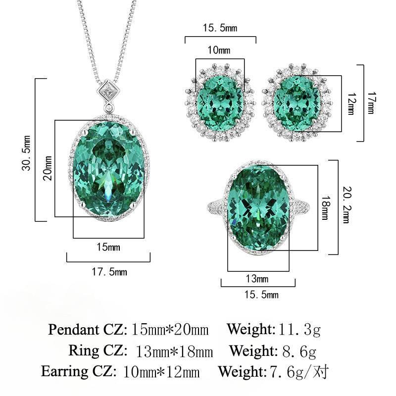 Para Green Cubic Zirconia Halo Jewelry