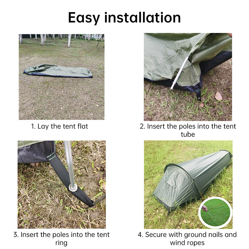 Ultralight 1-Person Backpacking Tent with Carry Bag