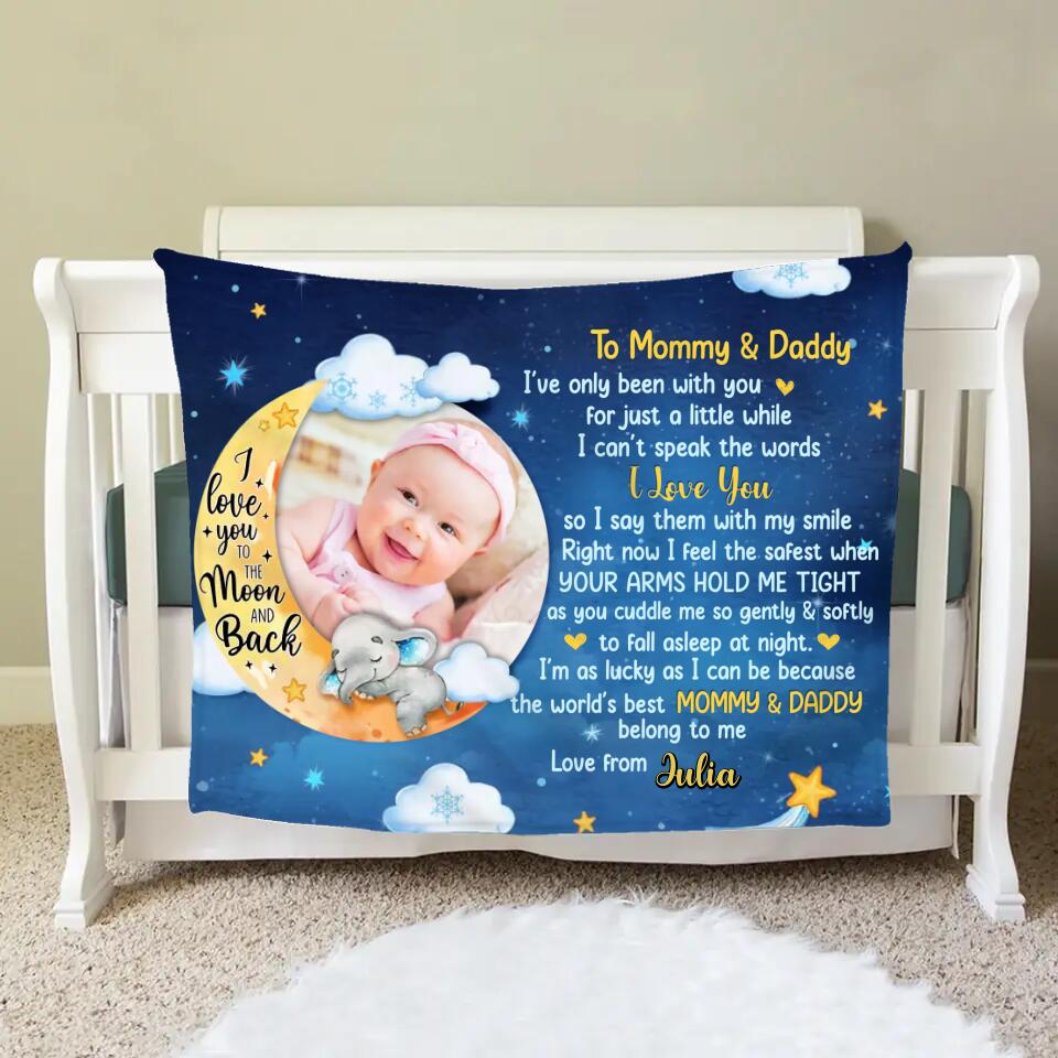 Personalized Baby Photo Fleece Throw Blanket