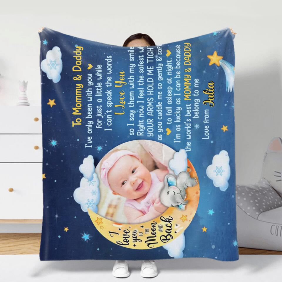 Personalized Baby Photo Fleece Throw Blanket