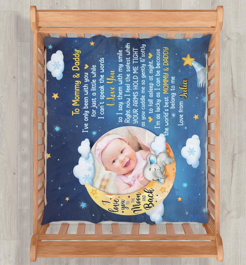 Personalized Baby Photo Fleece Throw Blanket