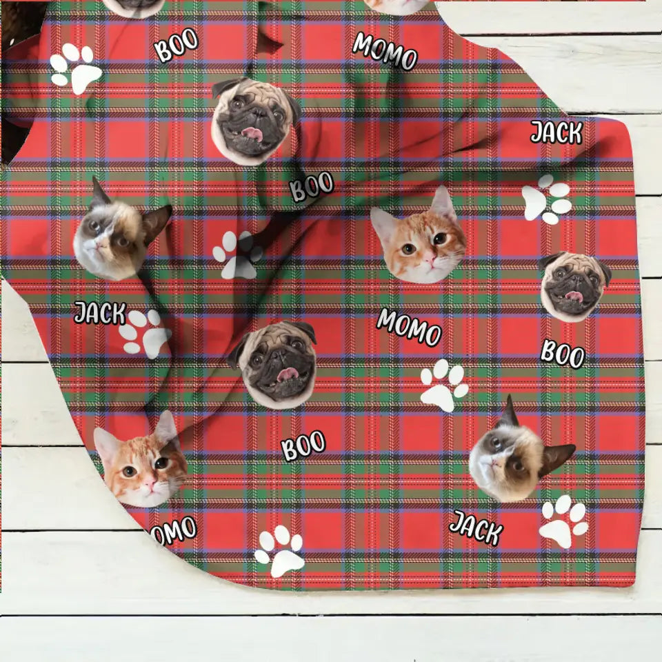 Custom Pet Photo Fleece Blanket or Quilt – Up to 3 Photos