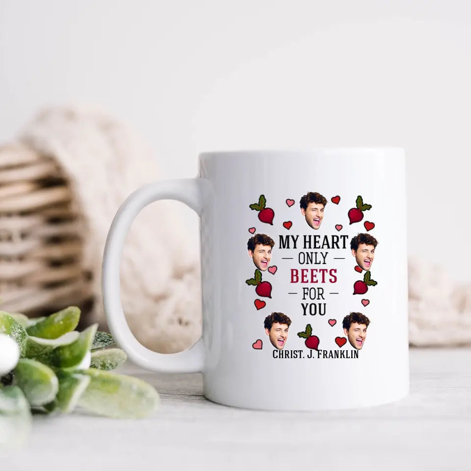 Custom Couples Photo Mug – My Heart Only Beets for You