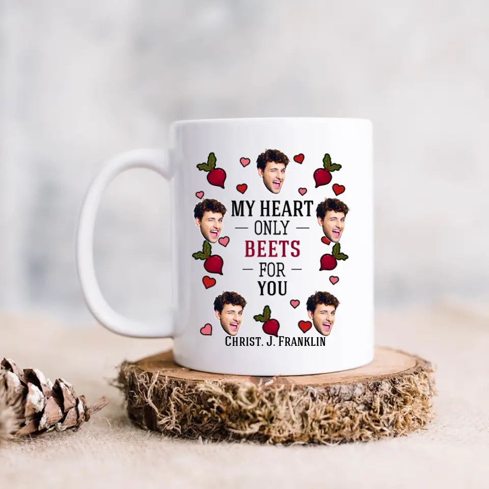 Custom Couples Photo Mug – My Heart Only Beets for You