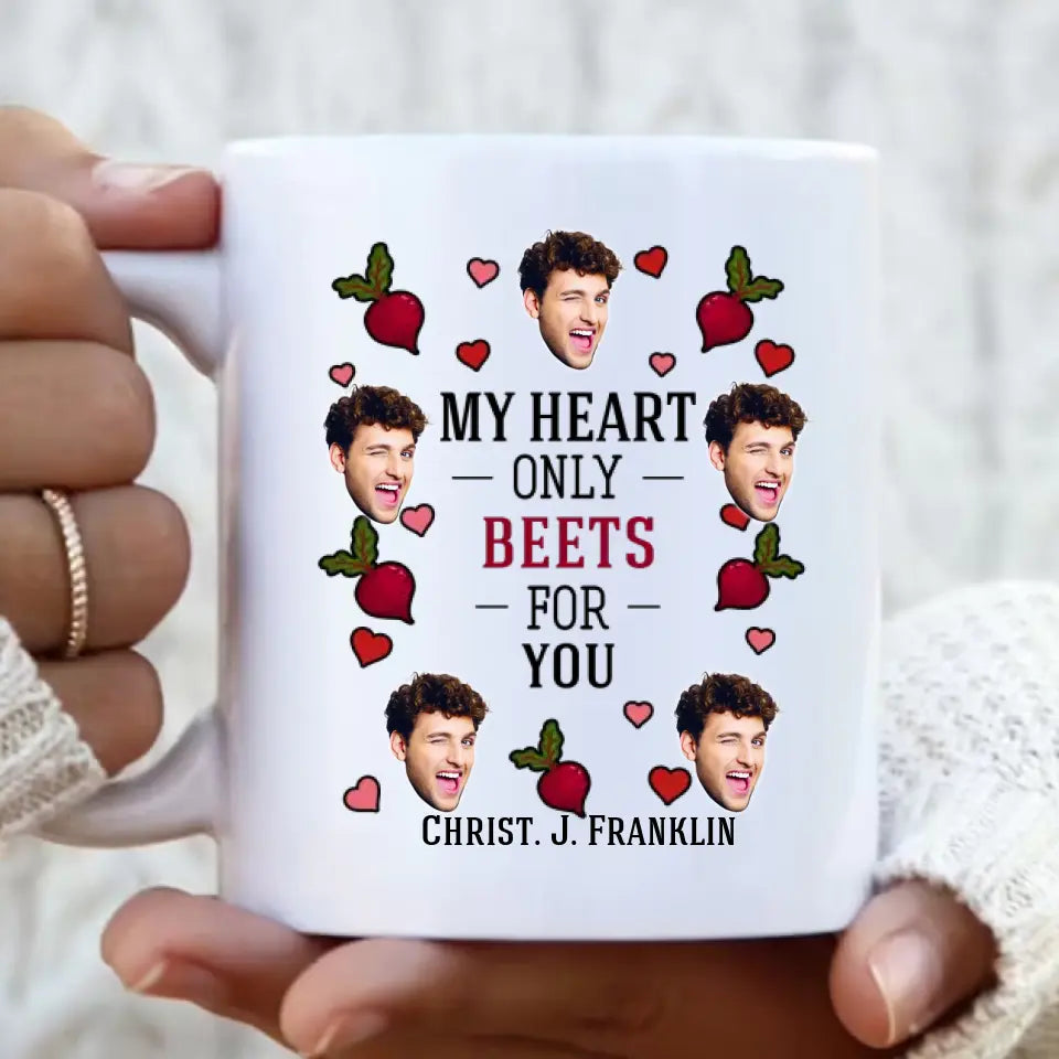 Custom Couples Photo Mug – My Heart Only Beets for You