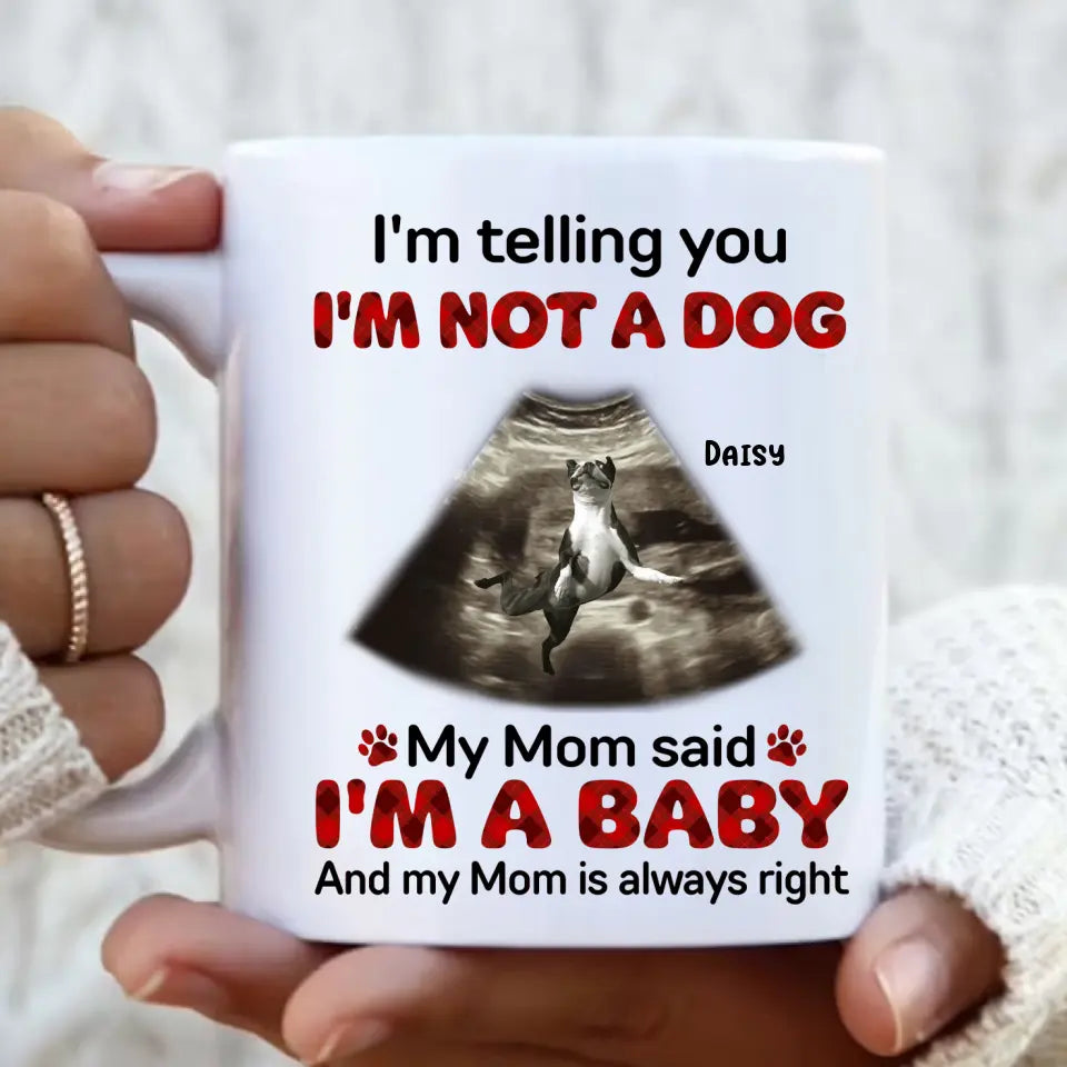 Personalized Funny Dog Photo Mug – I'm Not a Dog