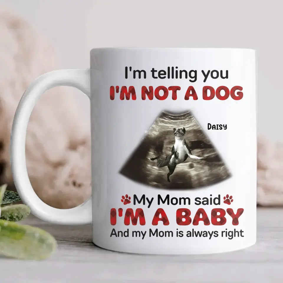 Personalized Funny Dog Photo Mug – I'm Not a Dog