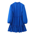 Button-Front Layered-Look Short Dress