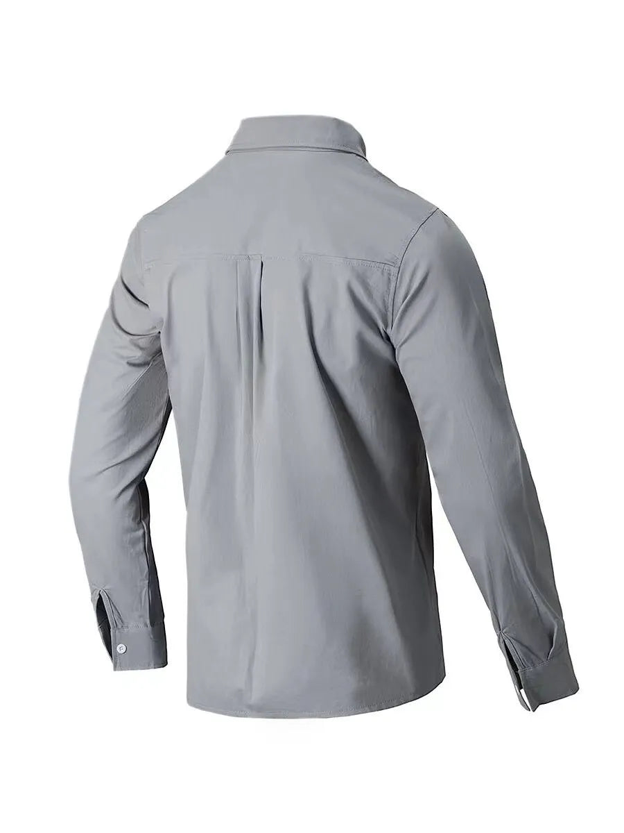 Men's Plus Size Collared Button-Down Shirt