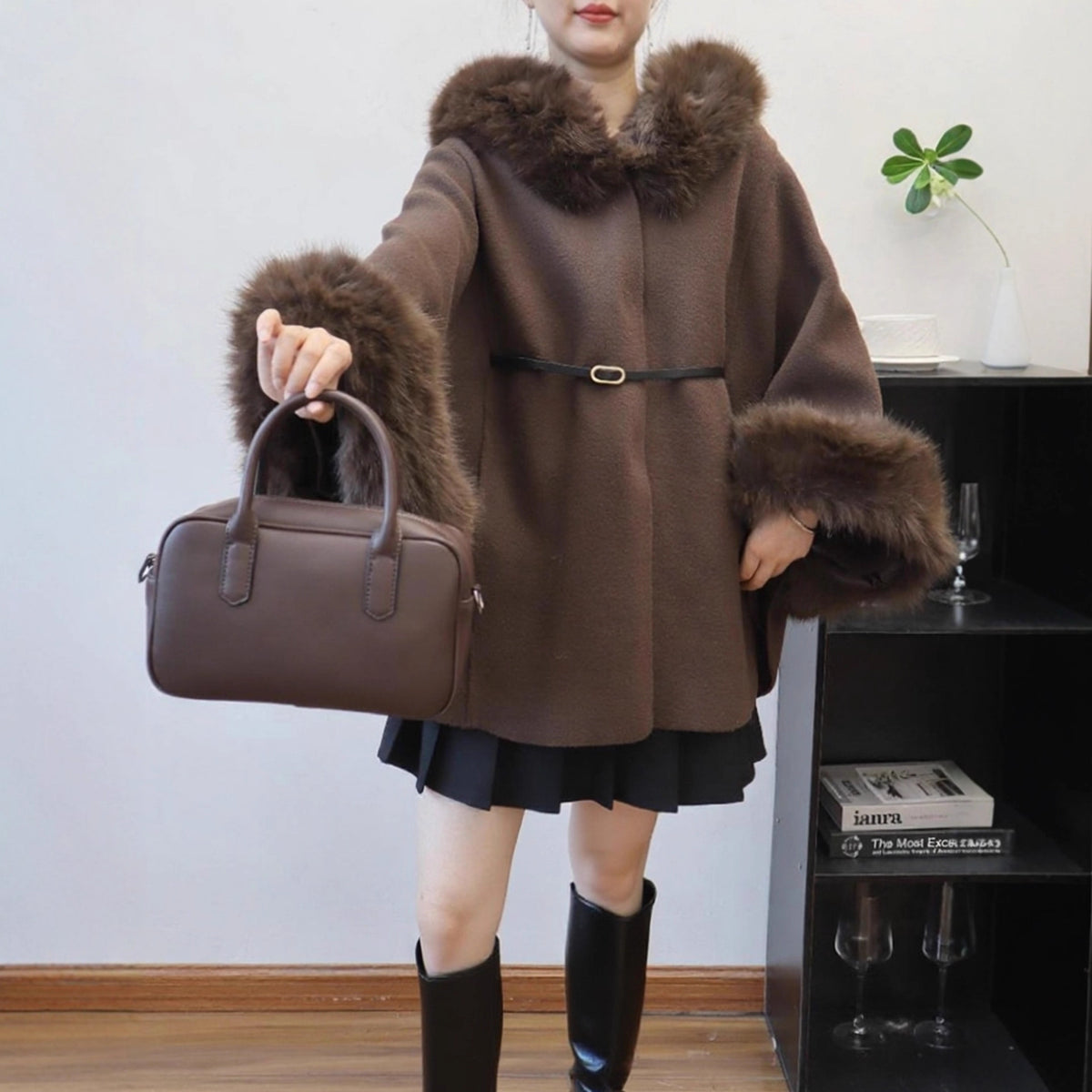 Hooded Sleeveless Sweater Jacket