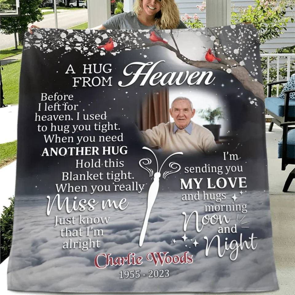 Personalized Memorial Photo Fleece Blanket or Quilt