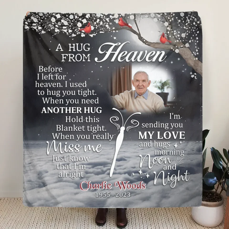 Personalized Memorial Photo Fleece Blanket or Quilt