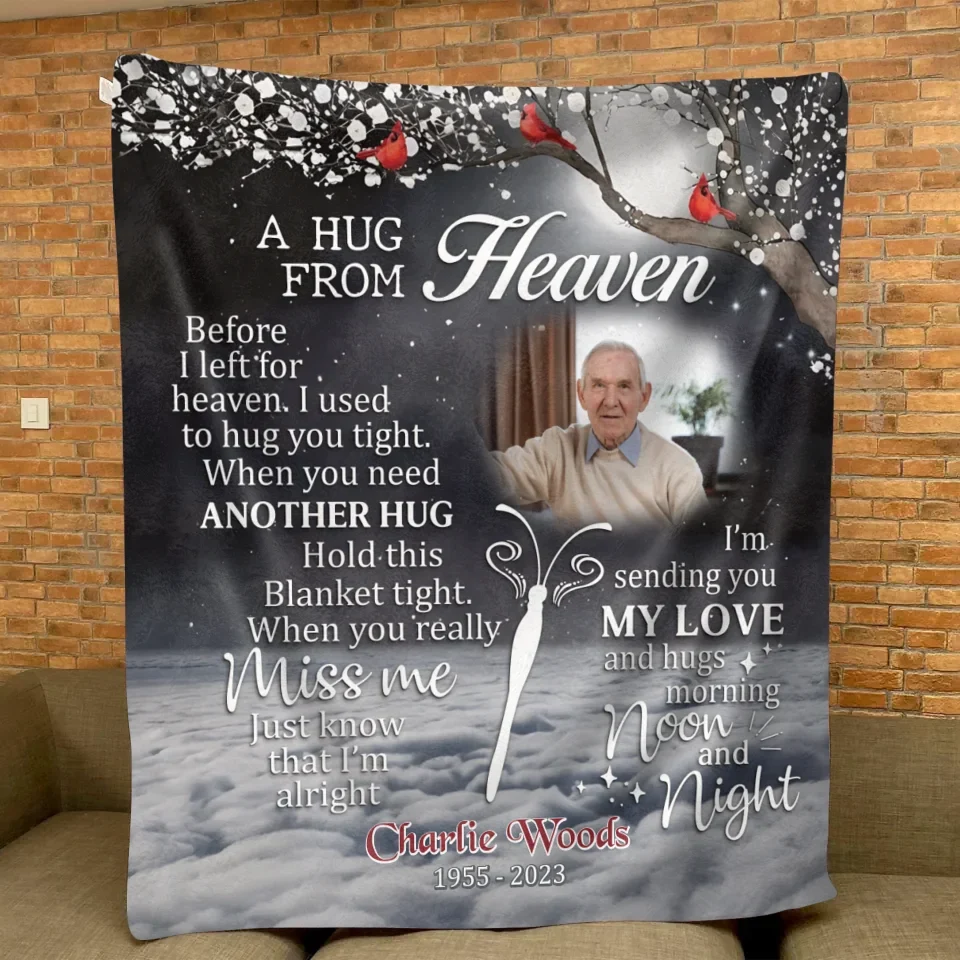 Personalized Memorial Photo Fleece Blanket or Quilt