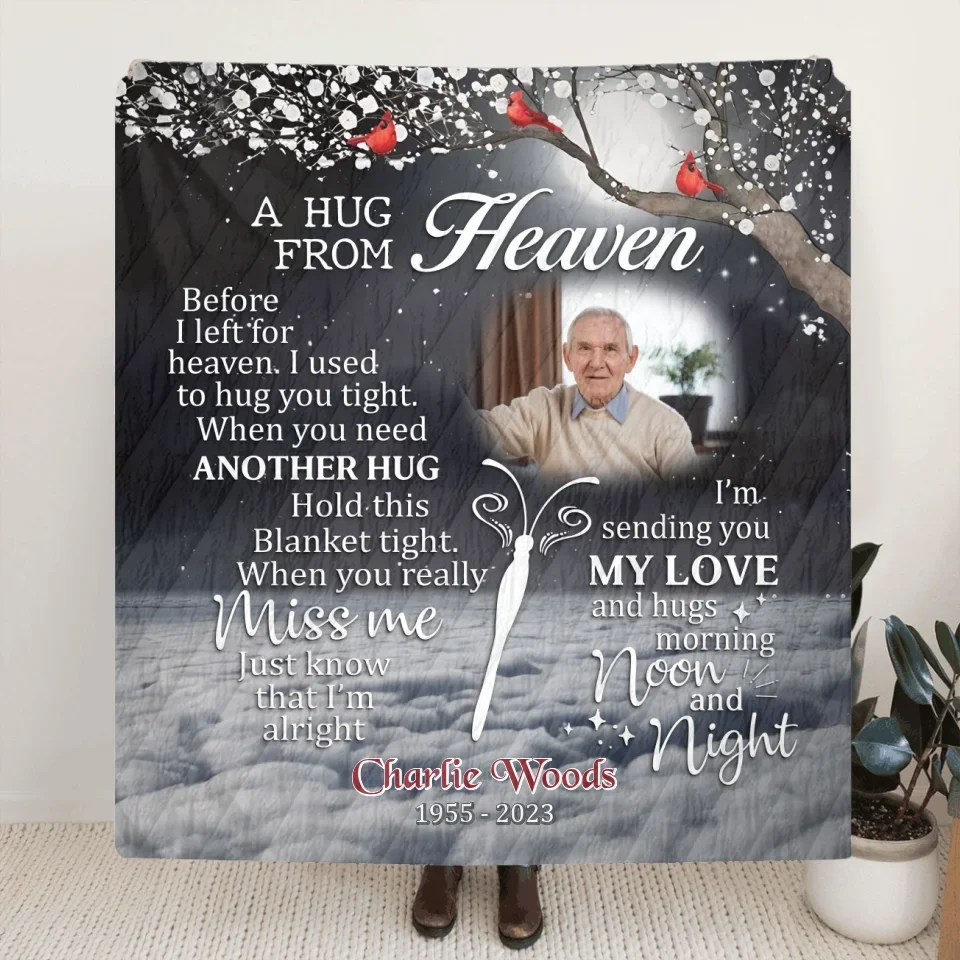 Personalized Memorial Photo Fleece Blanket or Quilt