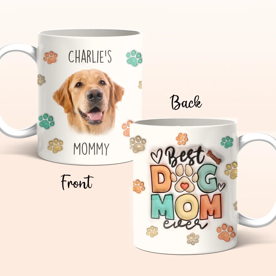 Personalized Dog Mom Photo Mug – Best Dog Mom Ever