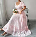Women's Plus Size Embroidered Square-Neck High-Waist Dress