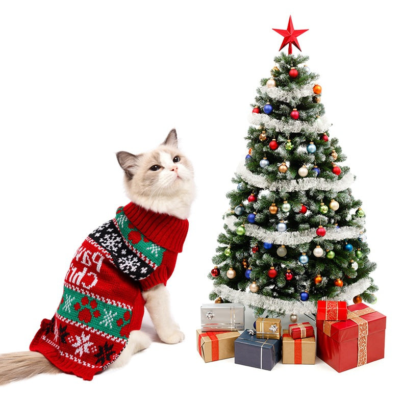 Cartoon Winter Dog Sweater & Coat for Small Dogs and Cats