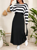 Women's Plus Size Striped Two-Piece Set