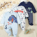 Baby Dinosaur Print Bodysuits – 3-Pack