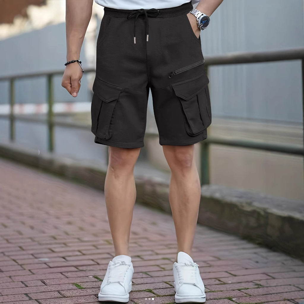 Men's Plus Size Multi-Pocket Casual Shorts