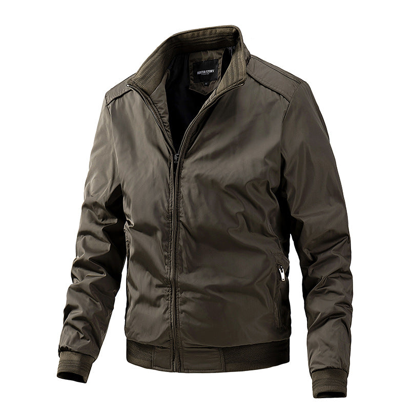 Men's Plus Size Stand-Collar Cotton Jacket