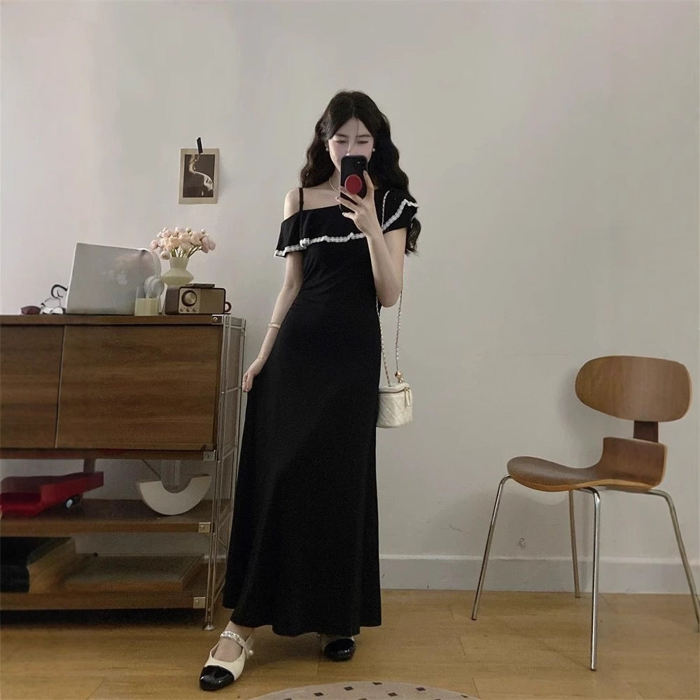 Women's Plus Size Ruffle Off-the-Shoulder Dress