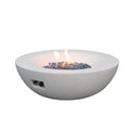 42-Inch Outdoor Concrete Propane Fire Pit Bowl – Antique White