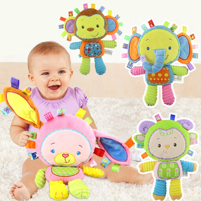 Happy Monkey Plush Baby Rattle