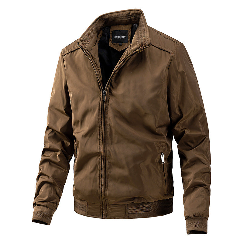 Men's Plus Size Stand-Collar Cotton Jacket