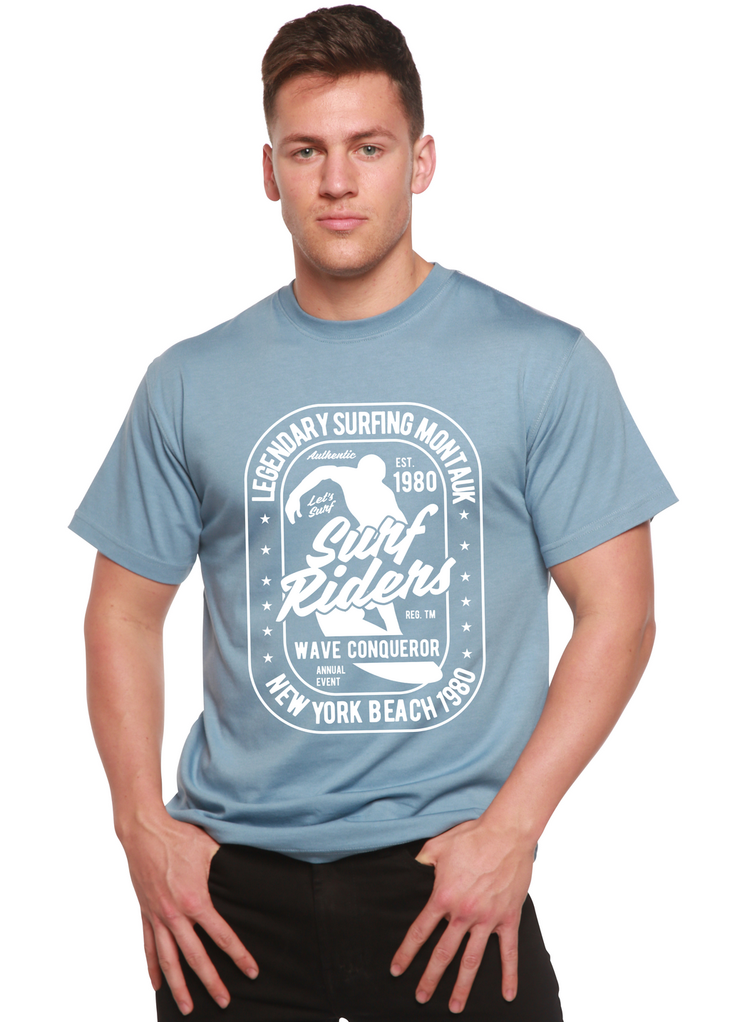 Men's Surf Rider Bamboo-Blend Graphic T-Shirt