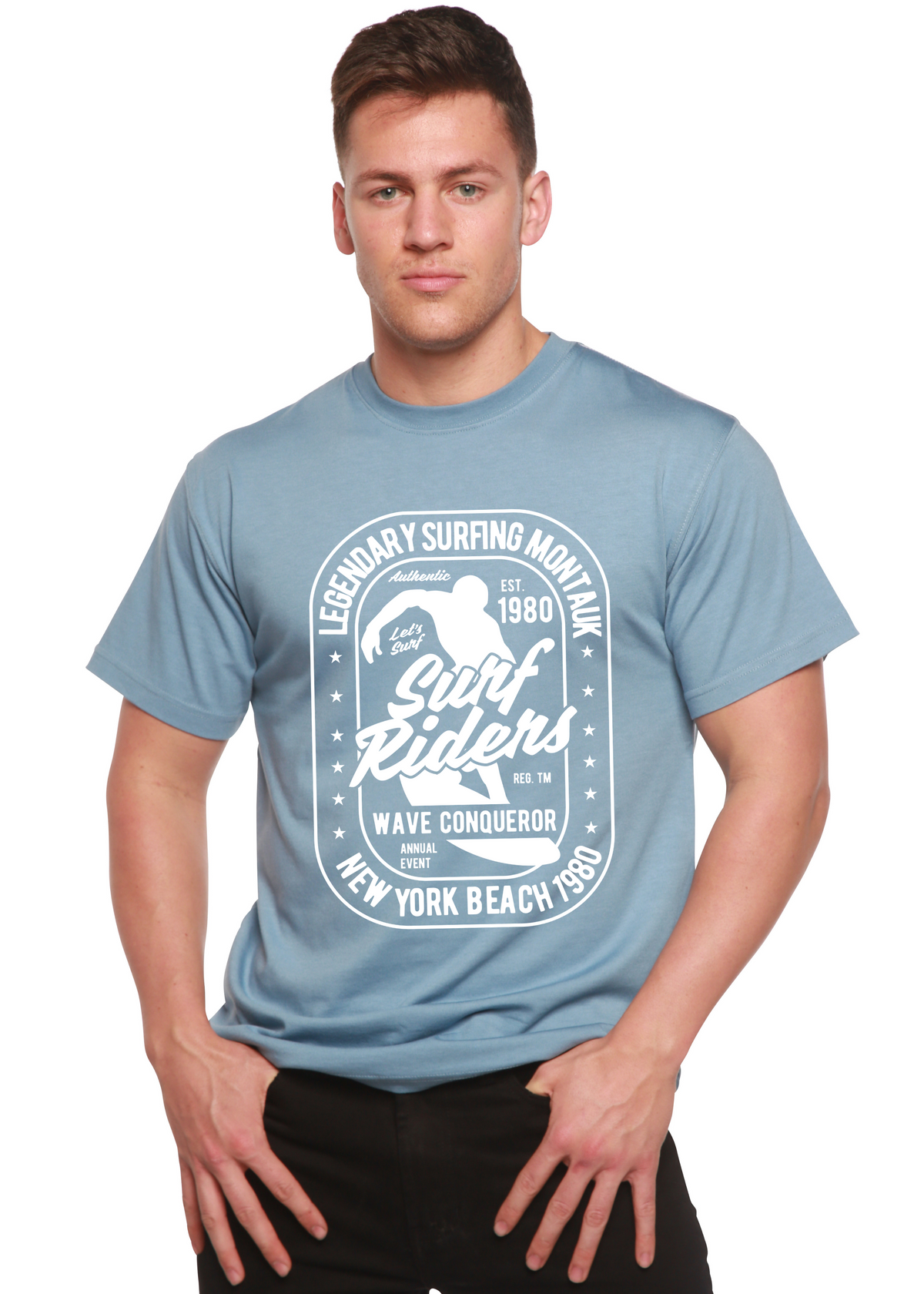 Men's Surf Rider Bamboo-Blend Graphic T-Shirt