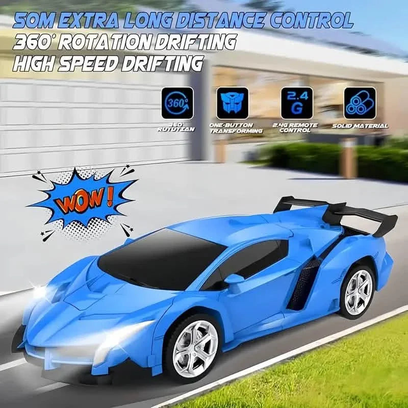 1:18 Transforming RC Robot Car with LED Lights