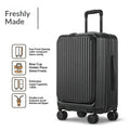 Expandable Front-Opening Spinner Suitcase with TSA Lock — Black