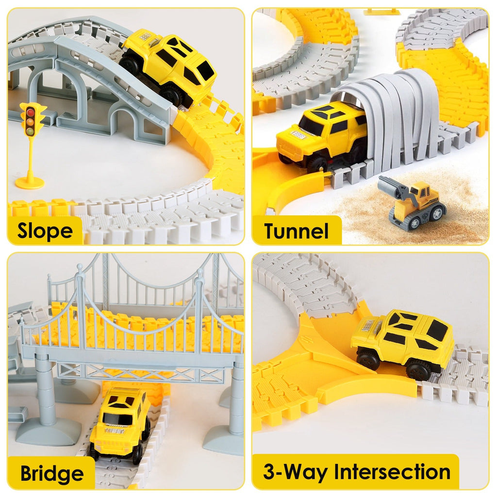 340-Piece Construction Vehicle Race Track Set