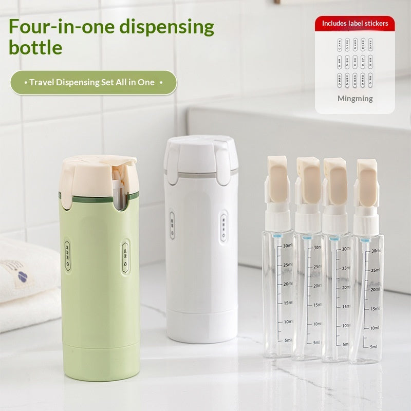 4-in-1 Refillable Travel Toiletry Dispenser