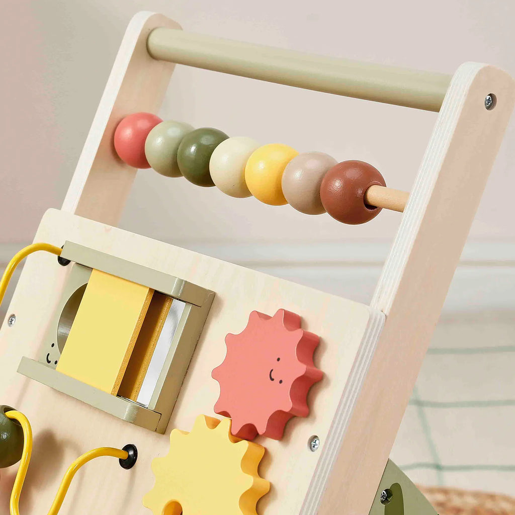 Tiny Land Sage Green Wooden Baby Walker