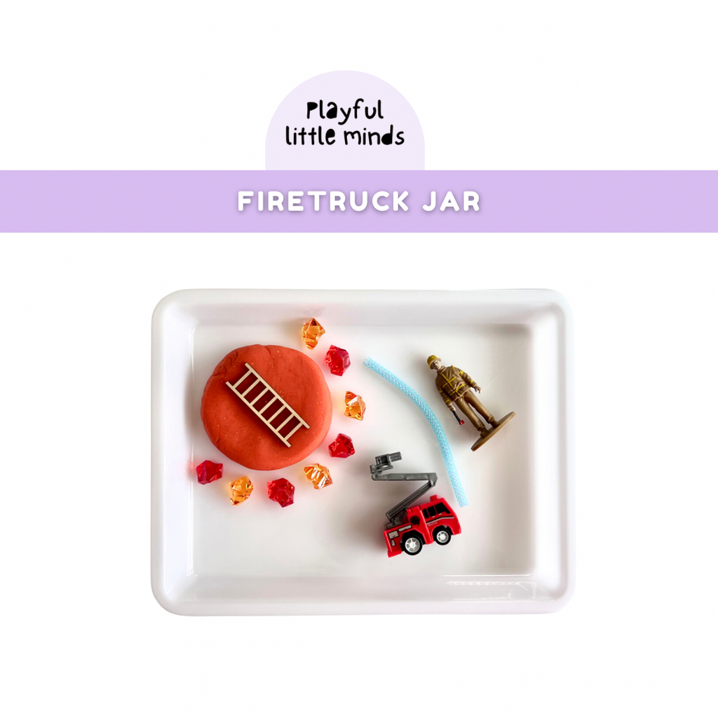 Fire Truck Play Dough Sensory Activity Kit