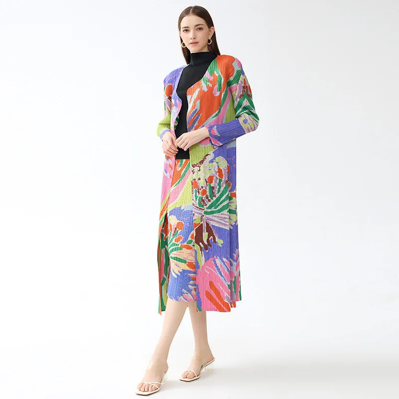 Women's Plus Size Graffiti-Print Pleated Peplum Dress