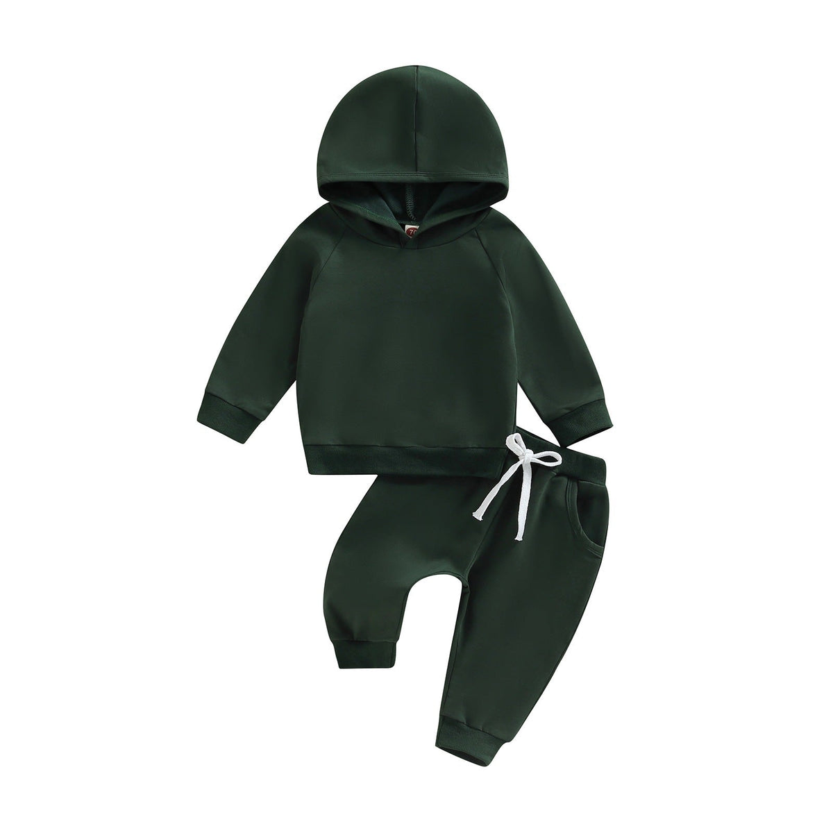 Boys’ Solid-Color Hooded Sweater & Pants Set