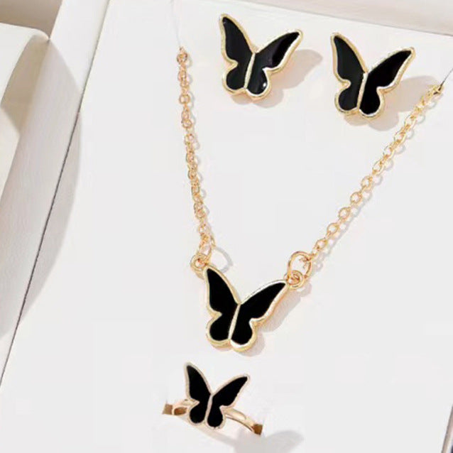 Five-Piece Butterfly Jewelry Set
