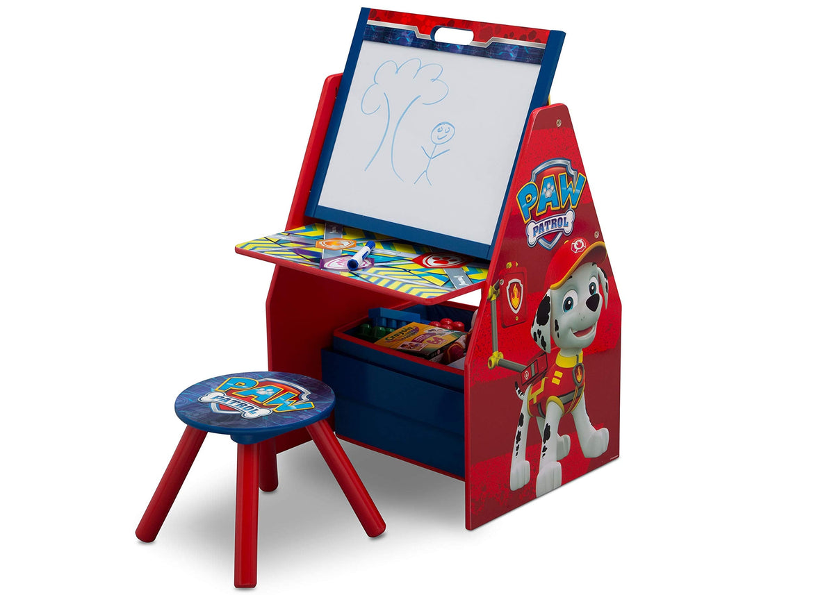 Kids' 3-in-1 Art Easel & Play Station with Stool