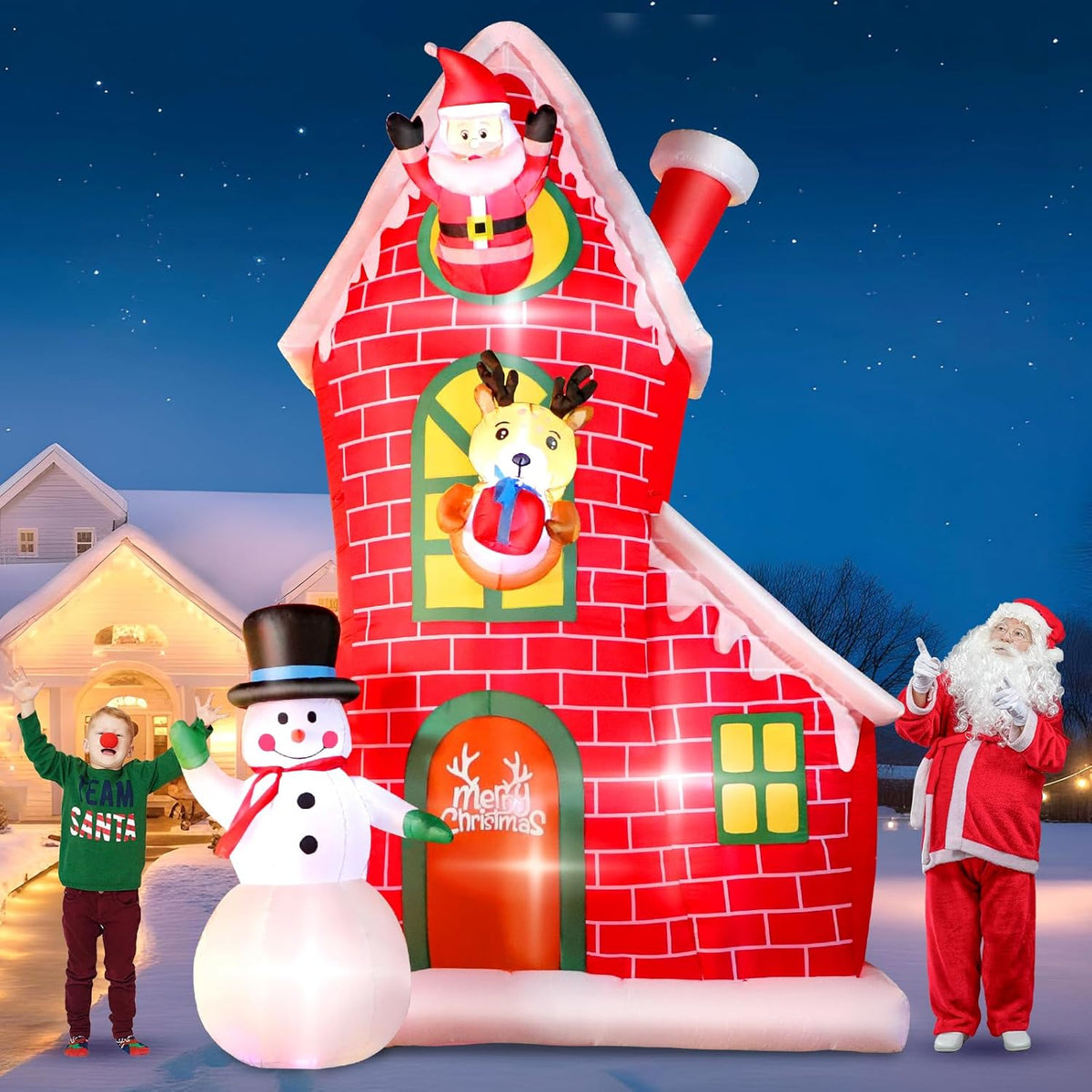 7 ft Christmas Inflatables Giant Snowman Outdoor Decorations