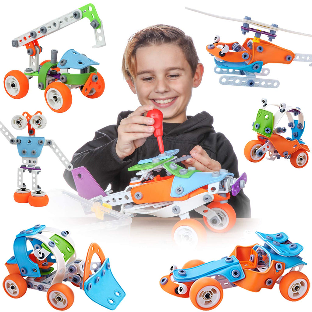 7-in-1 STEM Construction Building Set – 163 Pieces