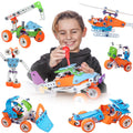 7-in-1 STEM Construction Building Set – 163 Pieces