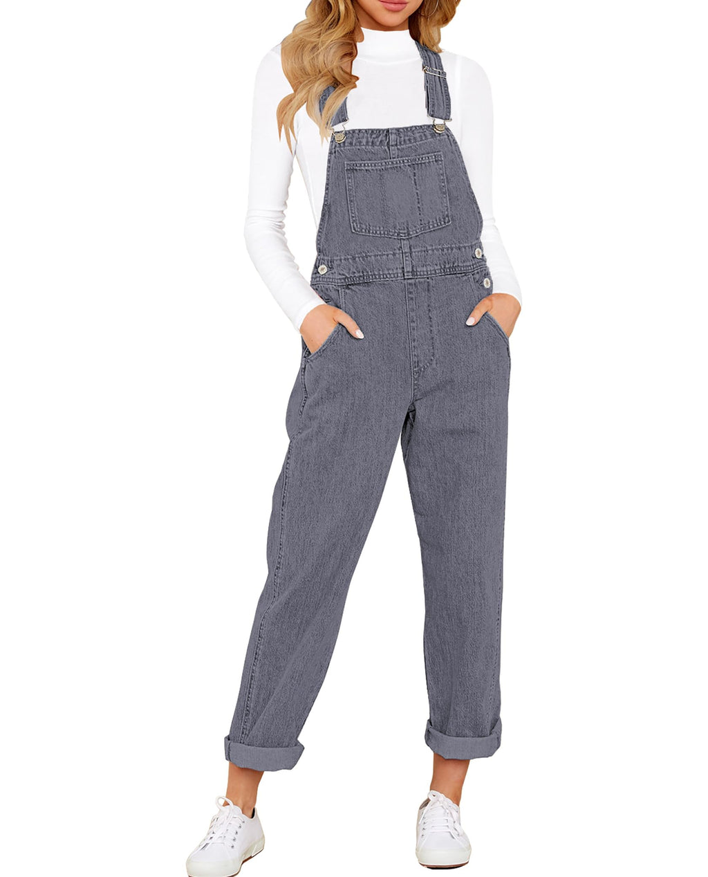 Women's Relaxed Denim Bib Overalls