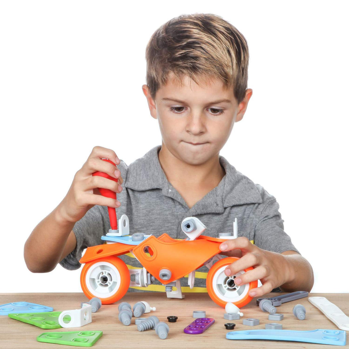 7-in-1 STEM Construction Building Set – 163 Pieces