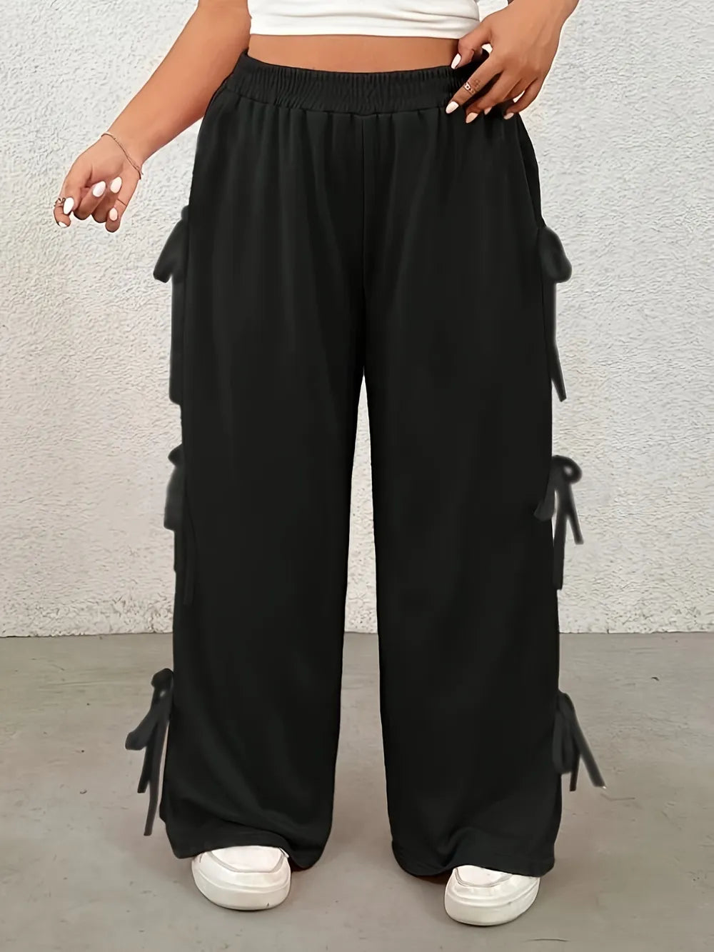 Women's Bow-Tie Wide-Leg Pants